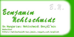 benjamin mehlschmidt business card